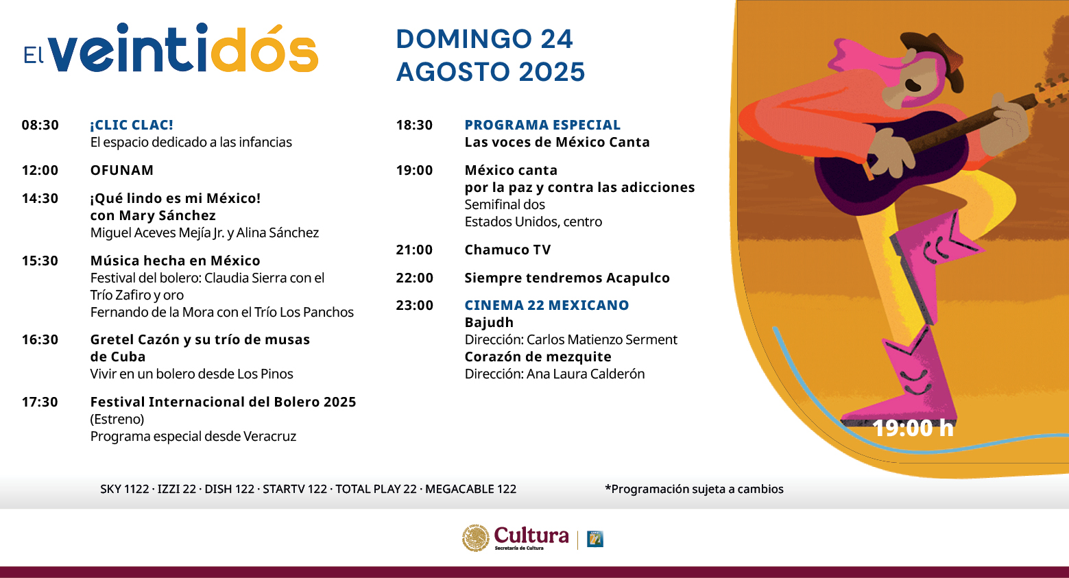 Programación Domingo