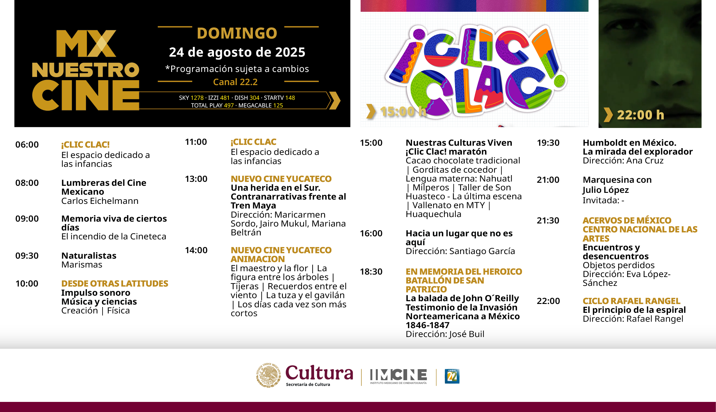 Programación Domingo