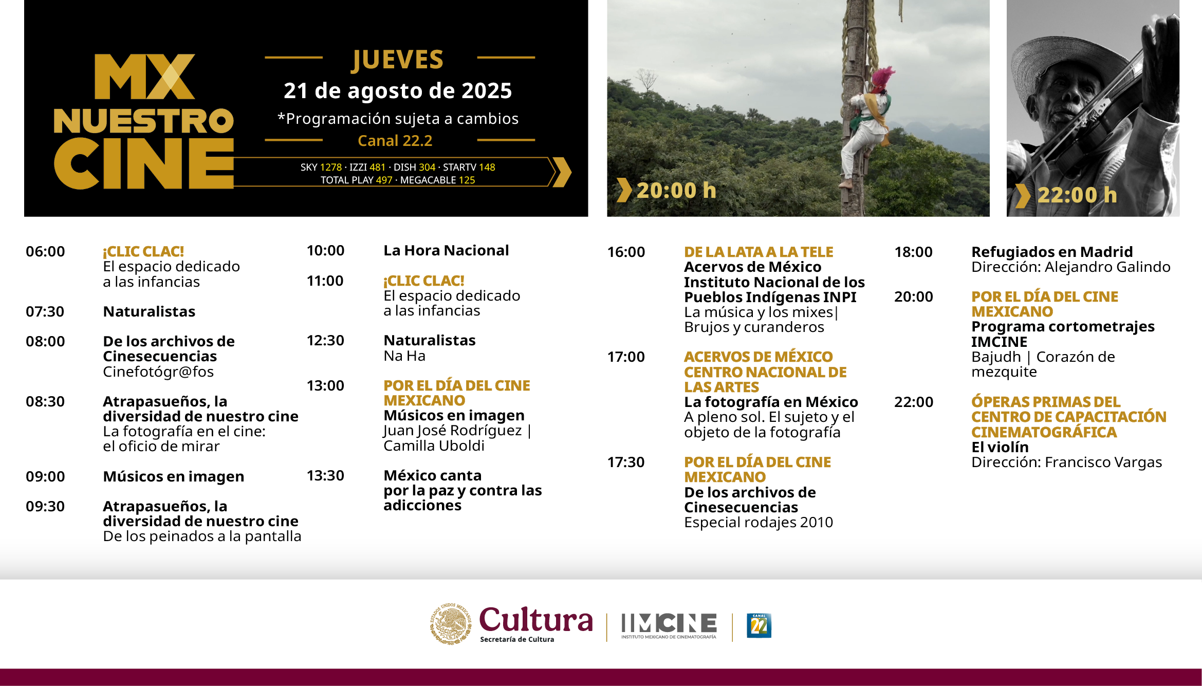 Programación Jueves
