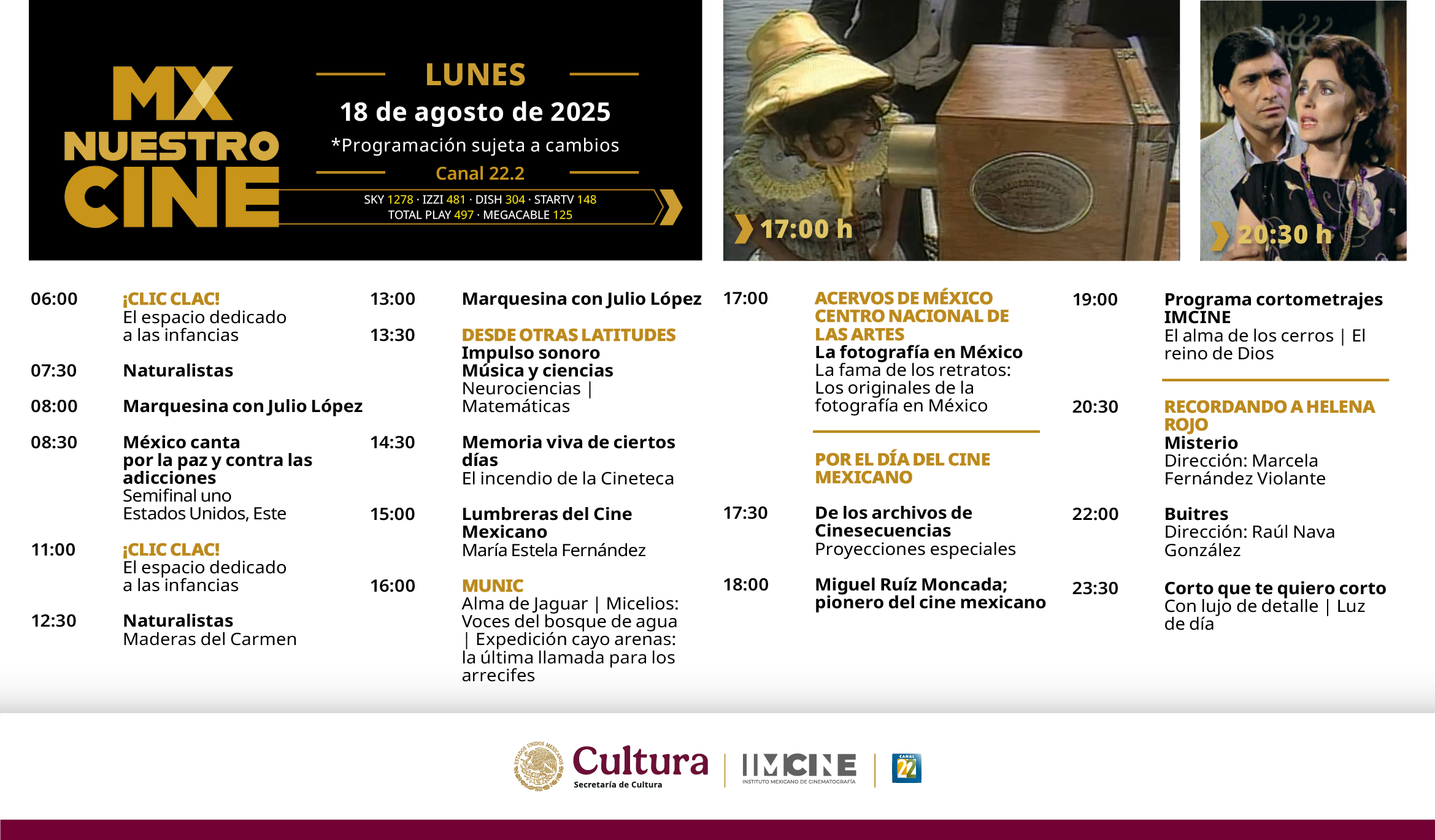 Programación Lunes
