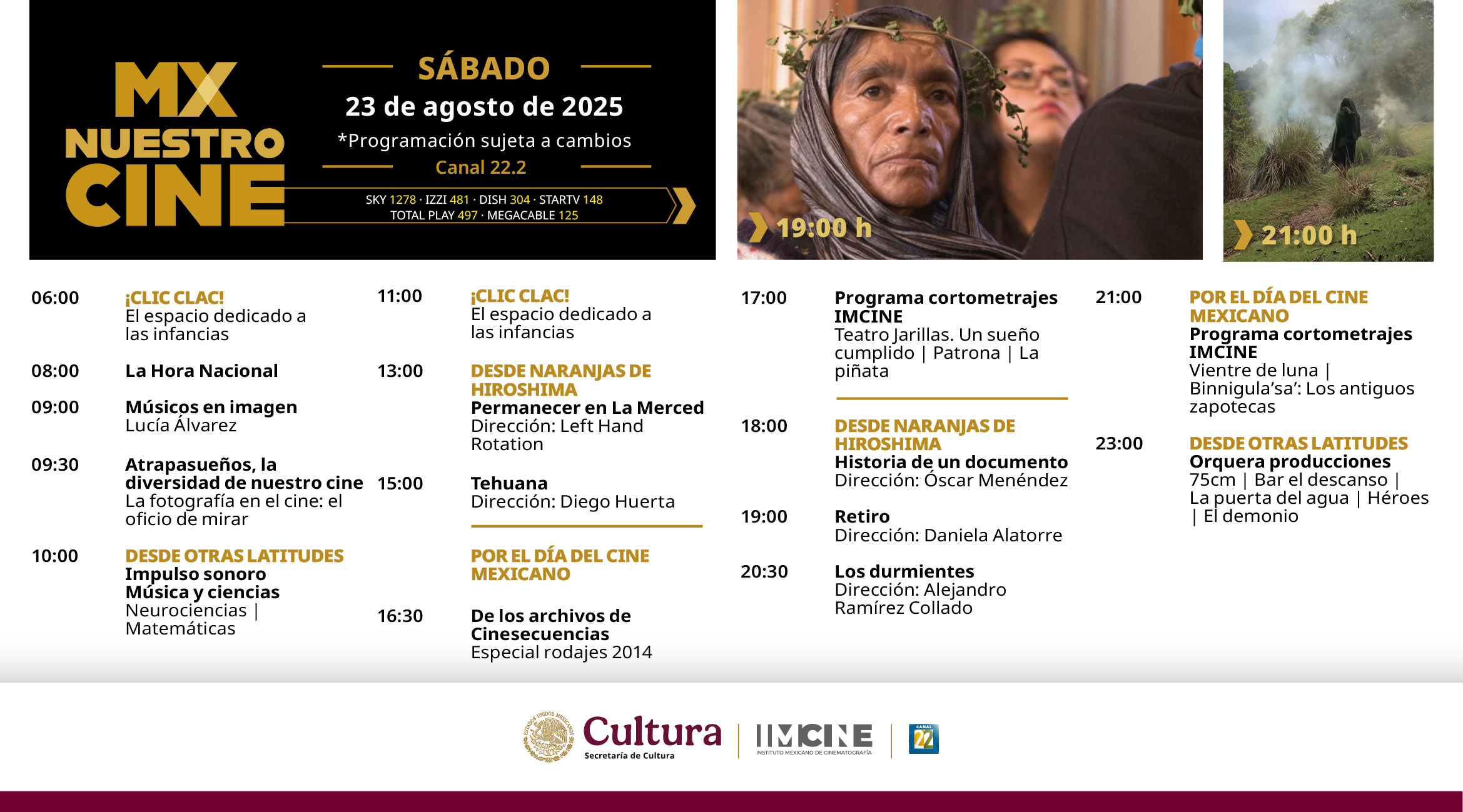 Programación Sábado
