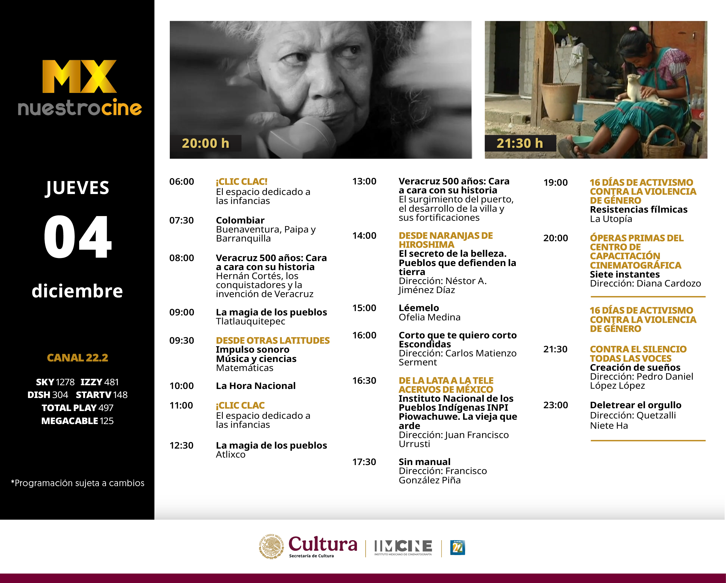 Programación Jueves