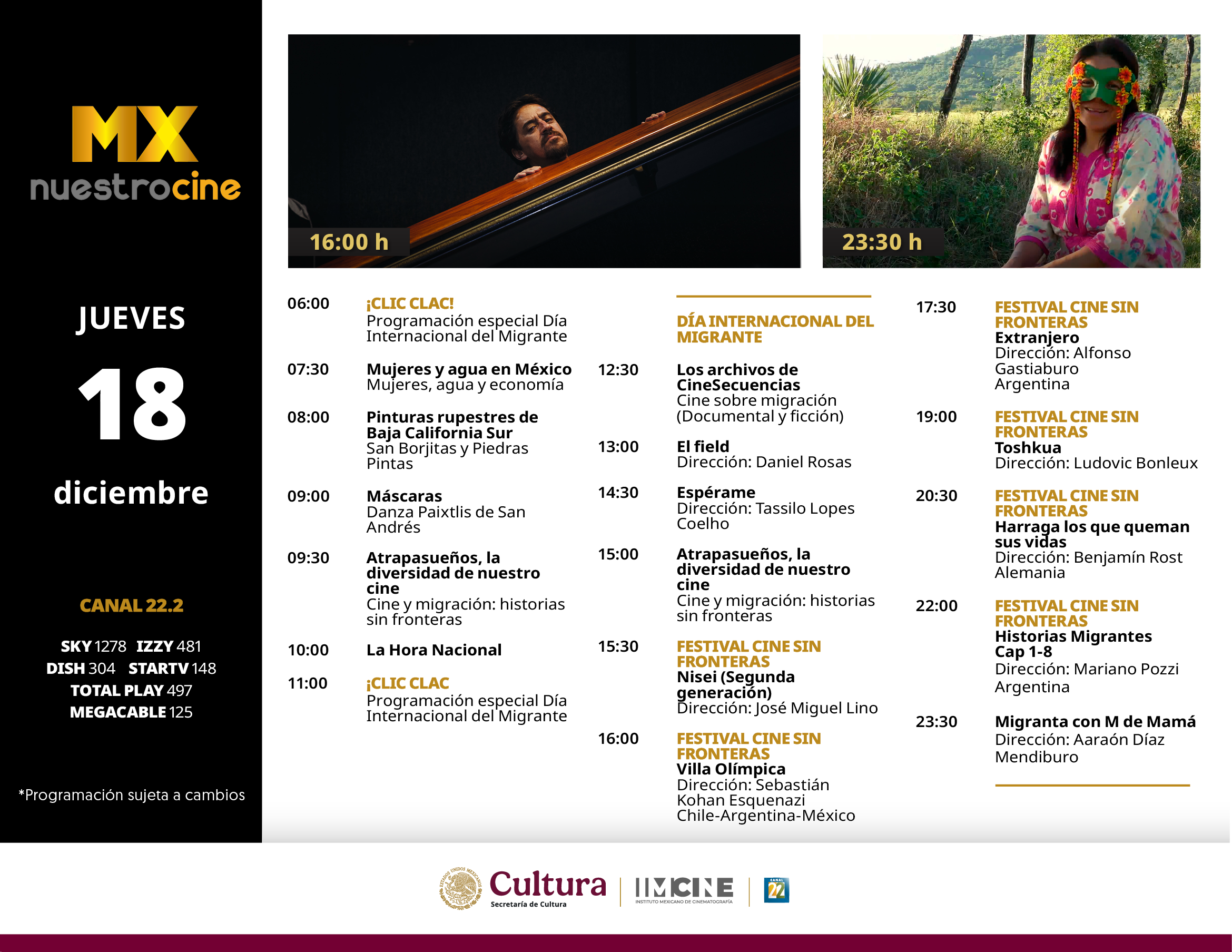 Programación Jueves