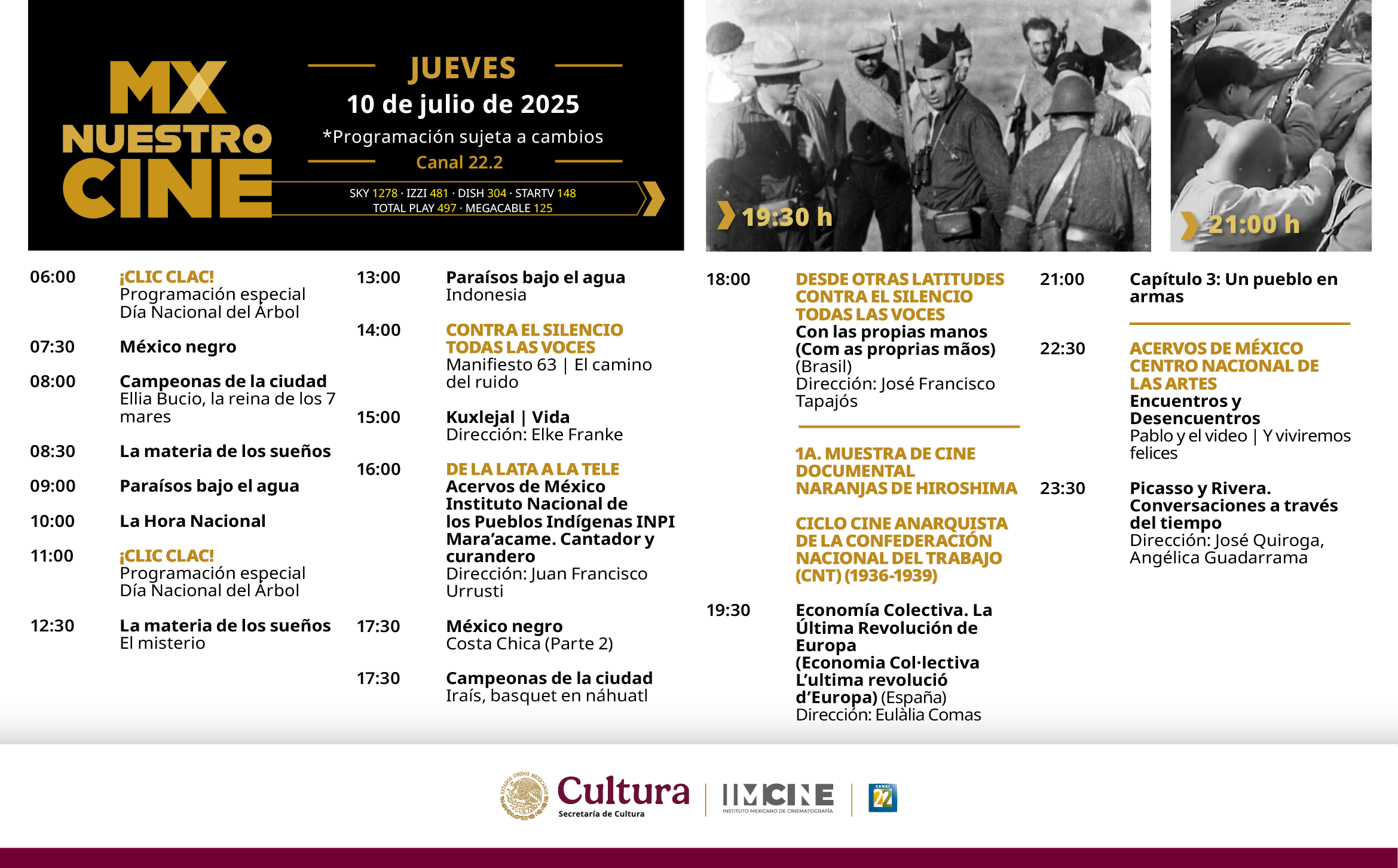 Programación Jueves