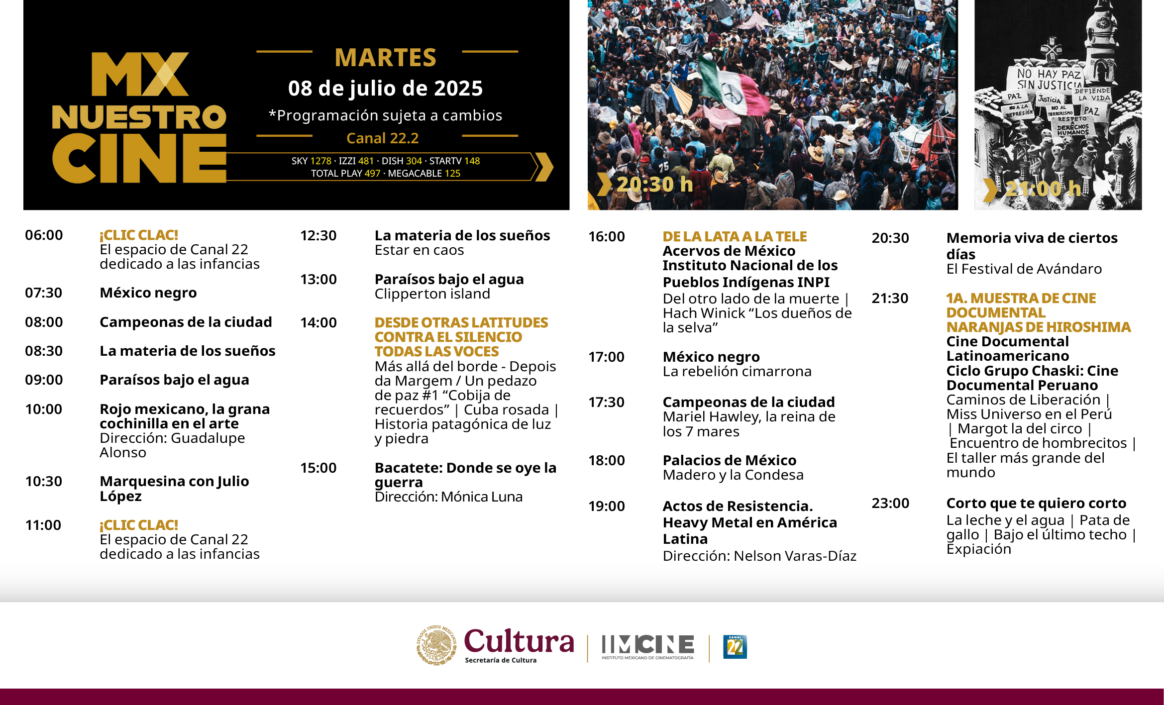 Programación Martes