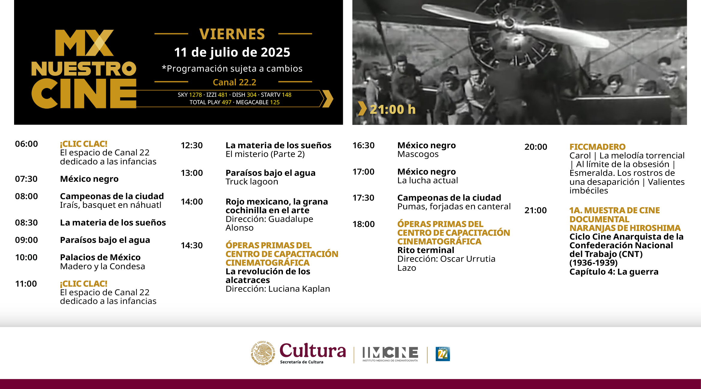 Programación Viernes