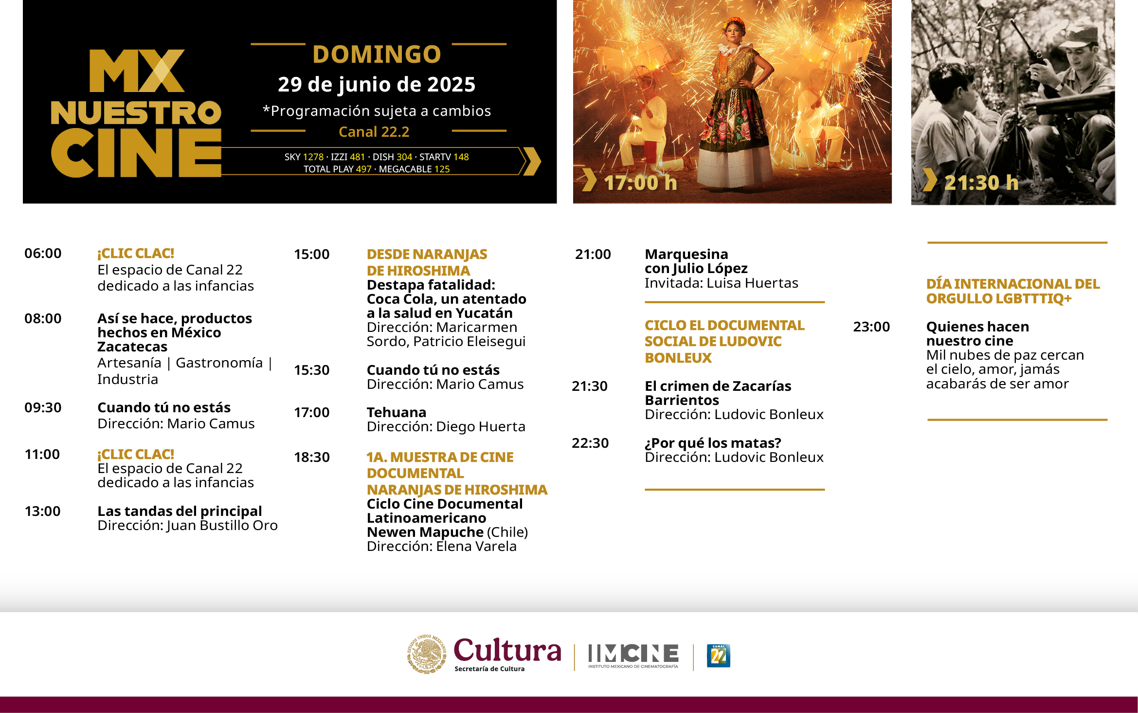 Programación Domingo