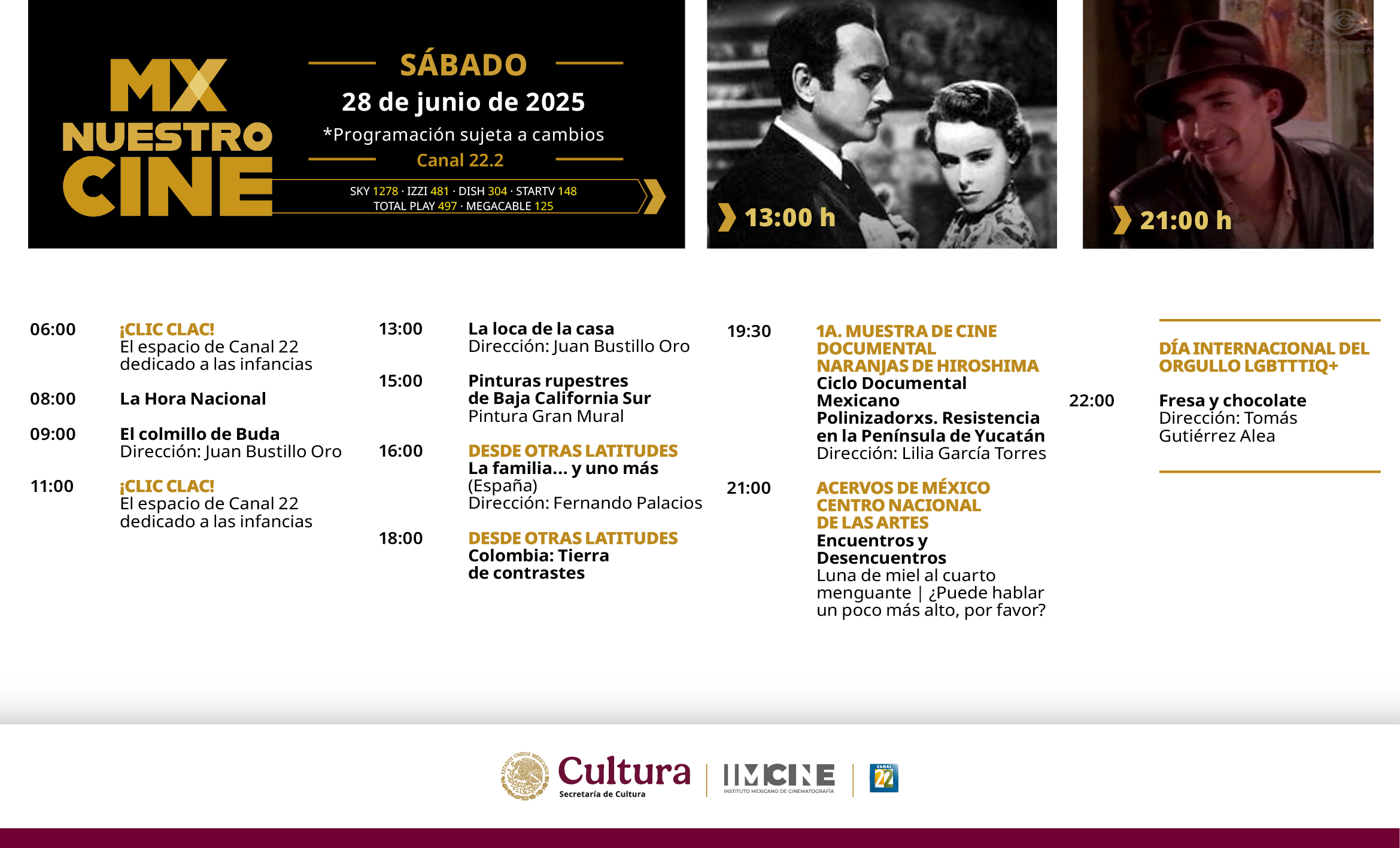 Programación Sábado
