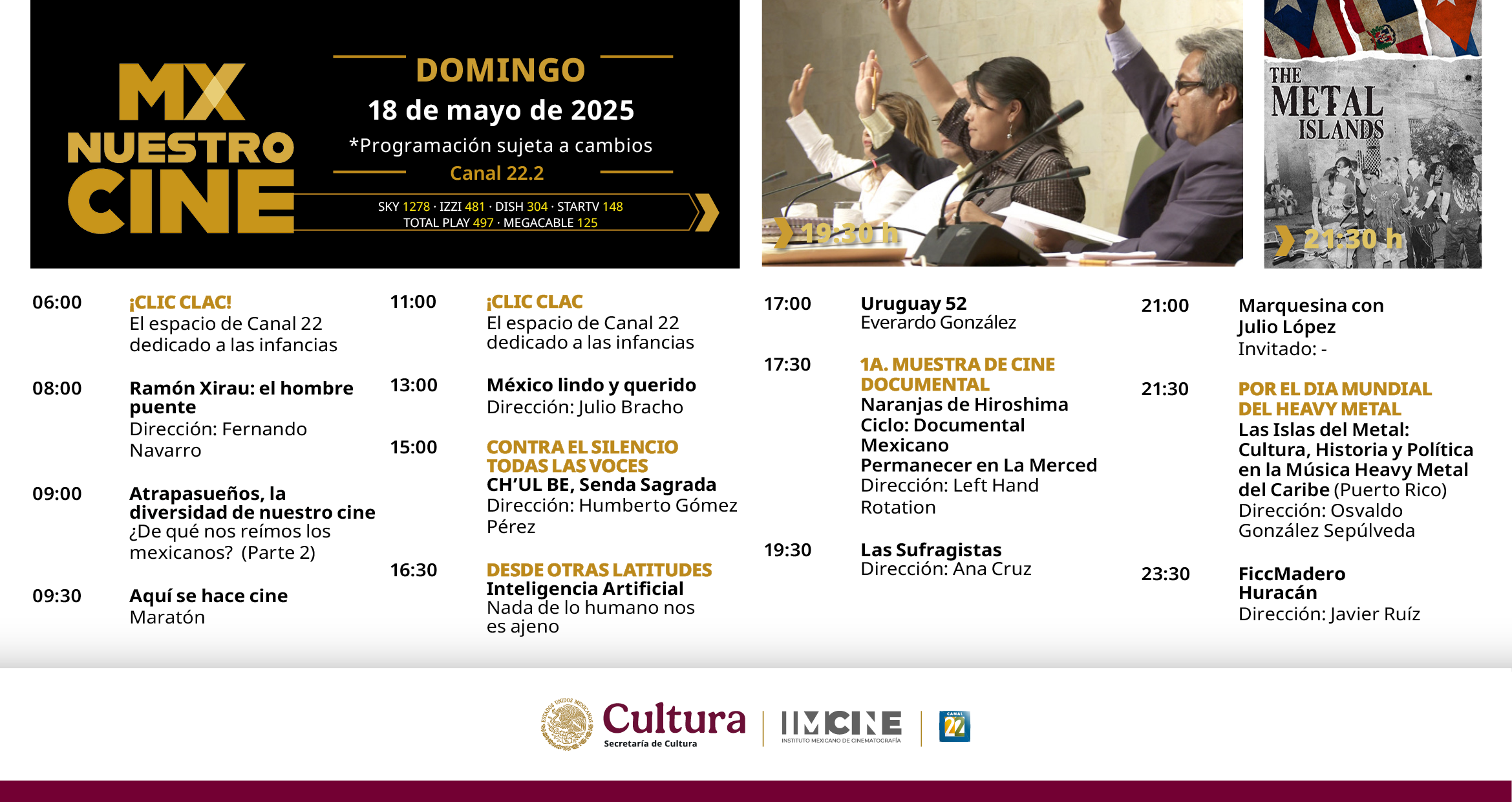 Programación Domingo