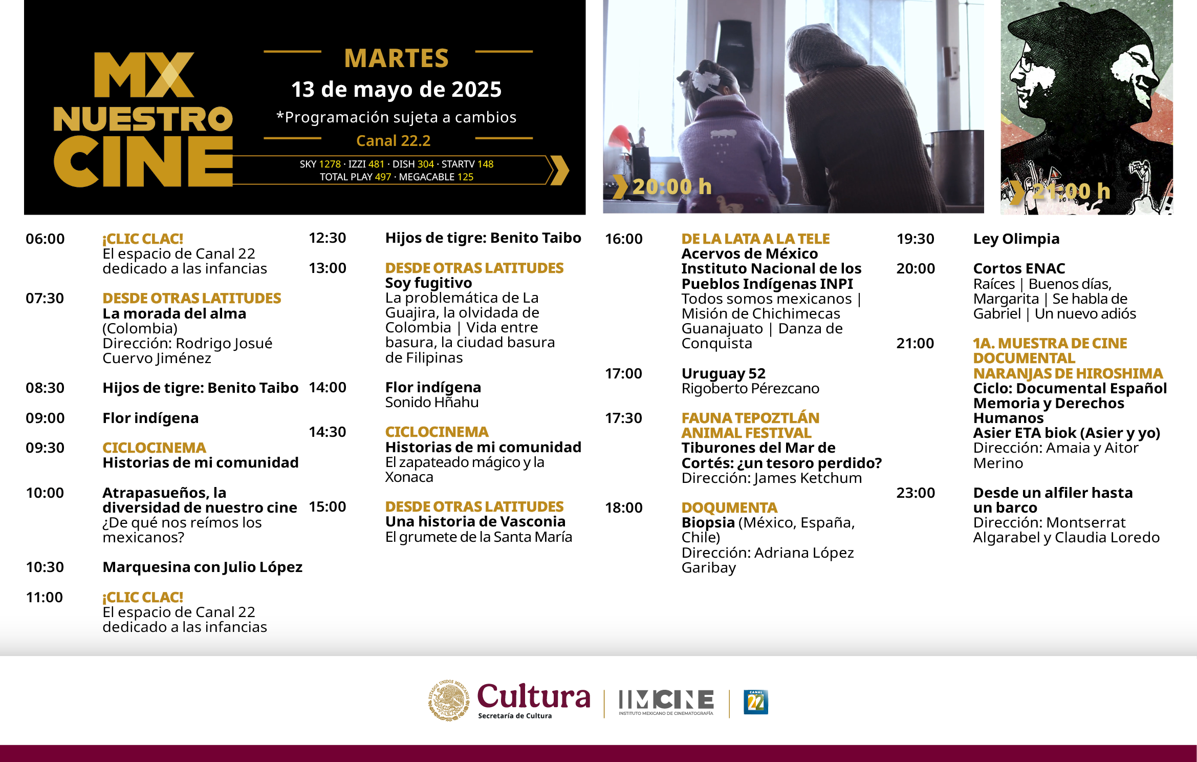 Programación Martes