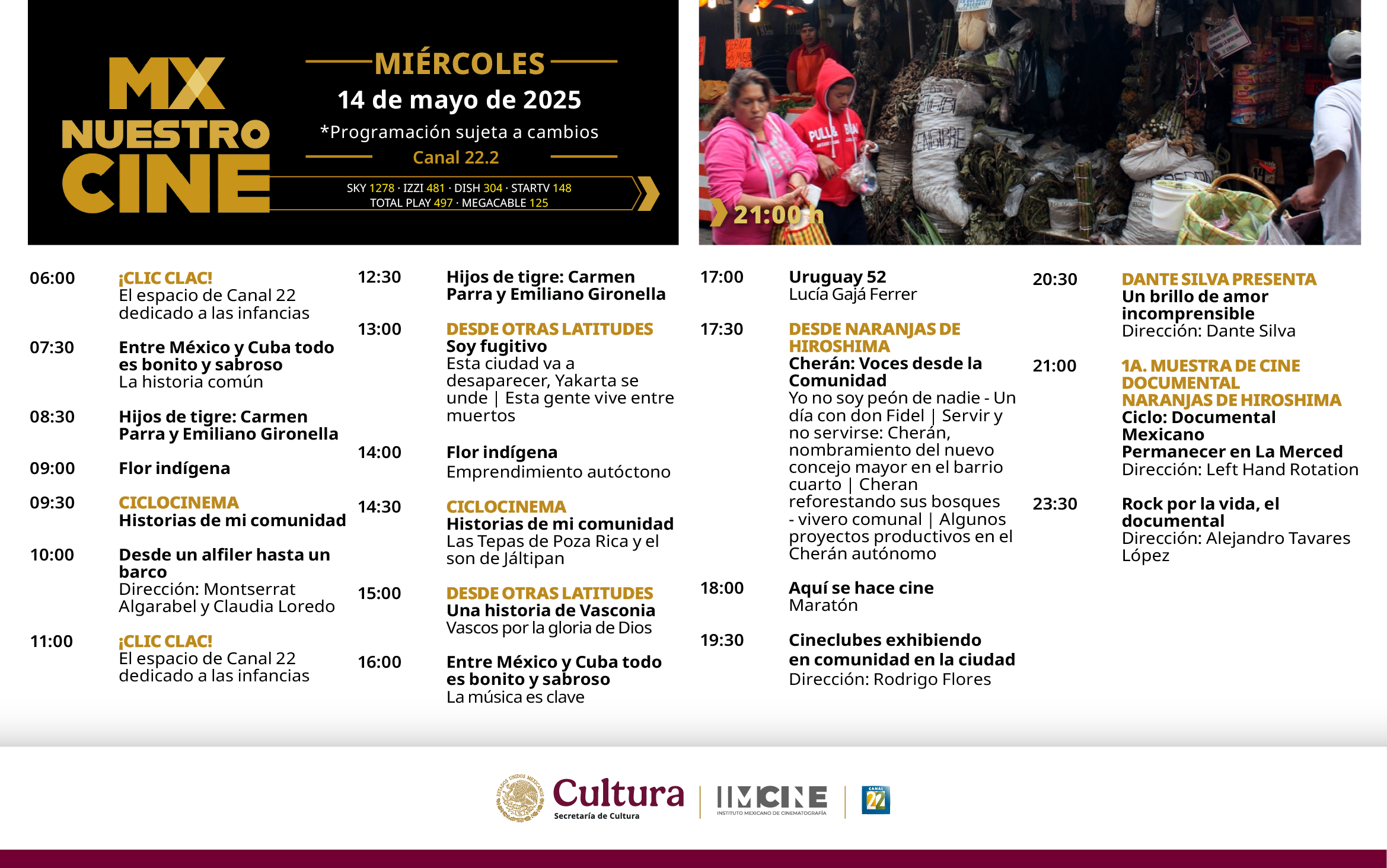 Programación Miércoles