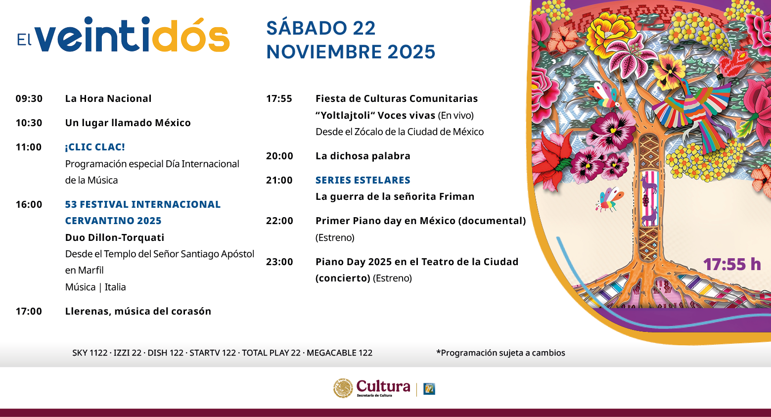 Programación Sábado