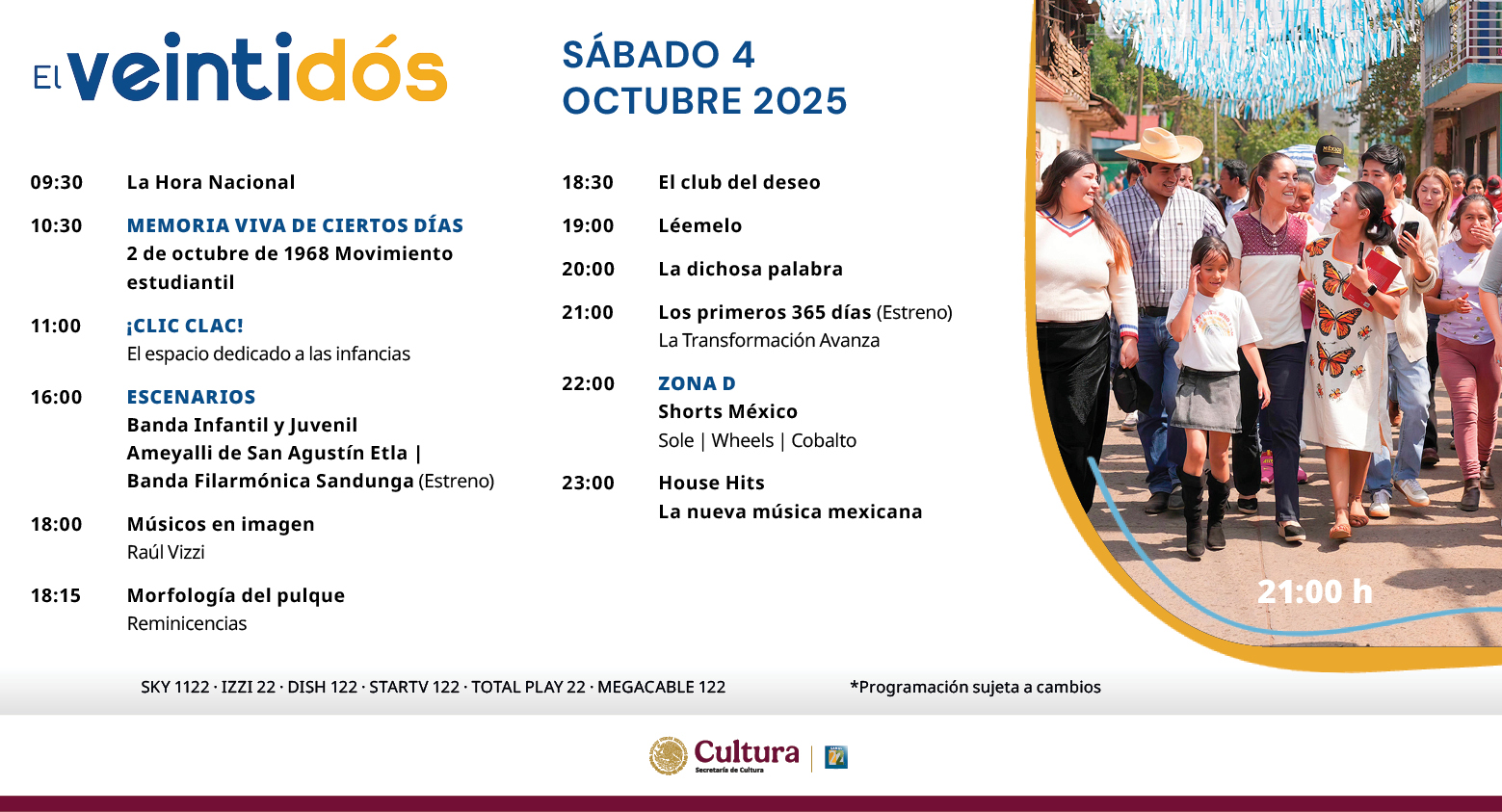 Programación Sábado