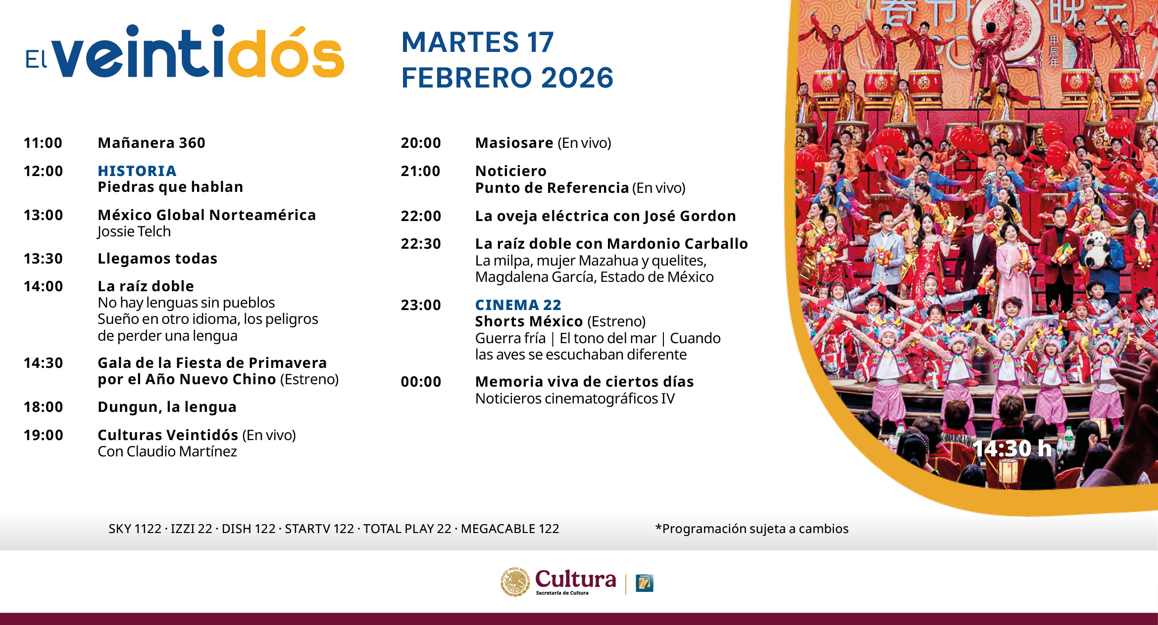 Programación Martes