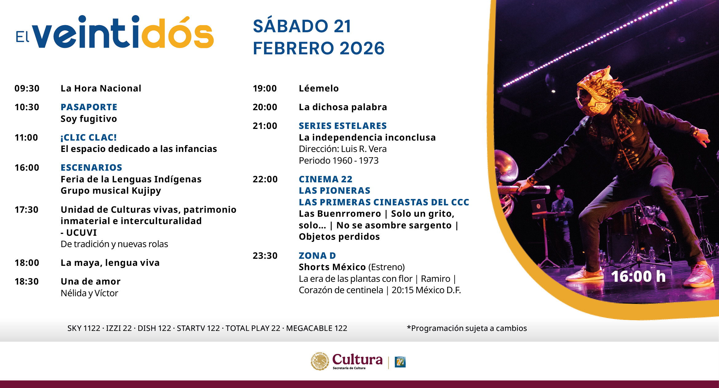 Programación Sábado