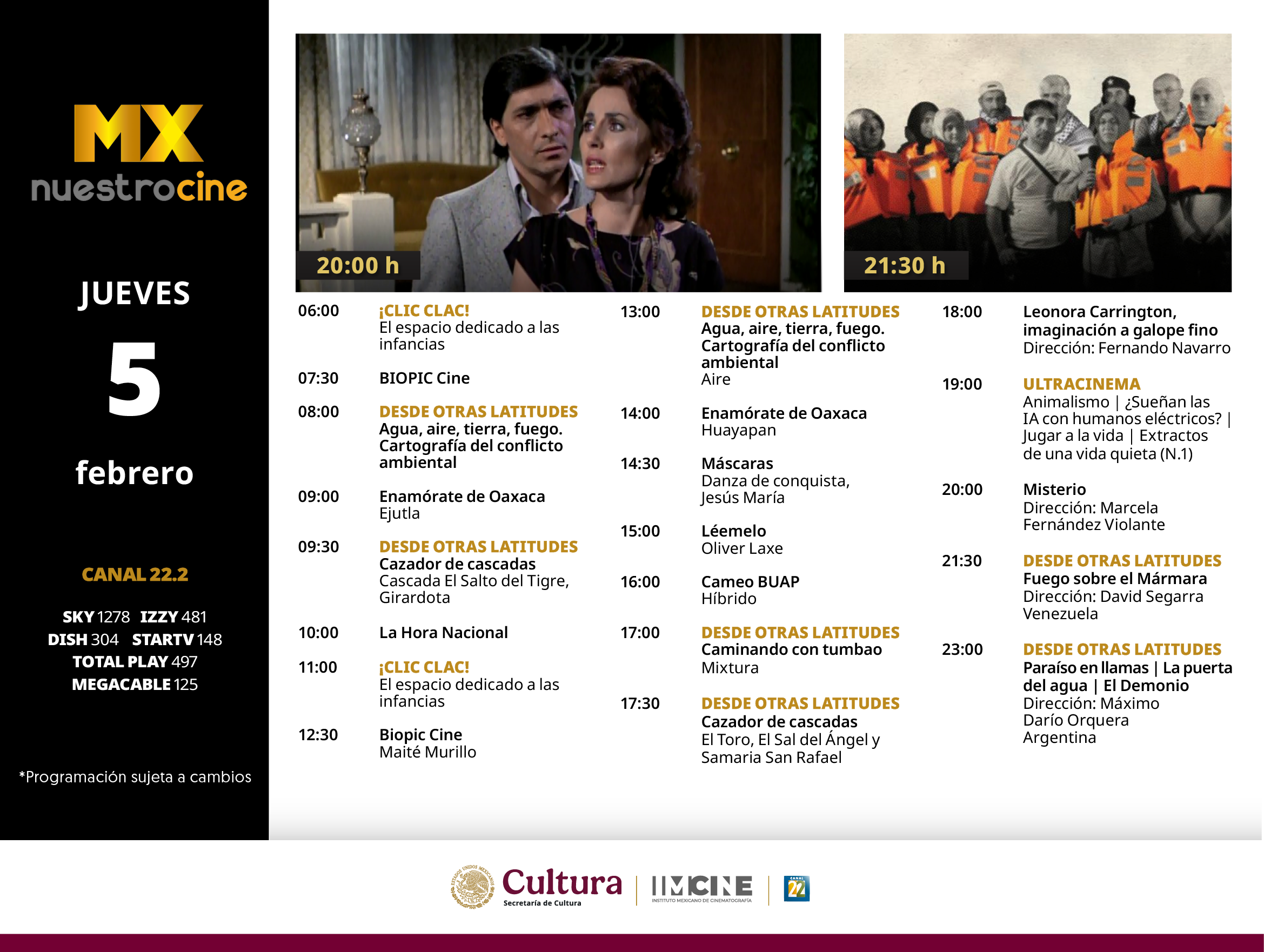 Programación Jueves