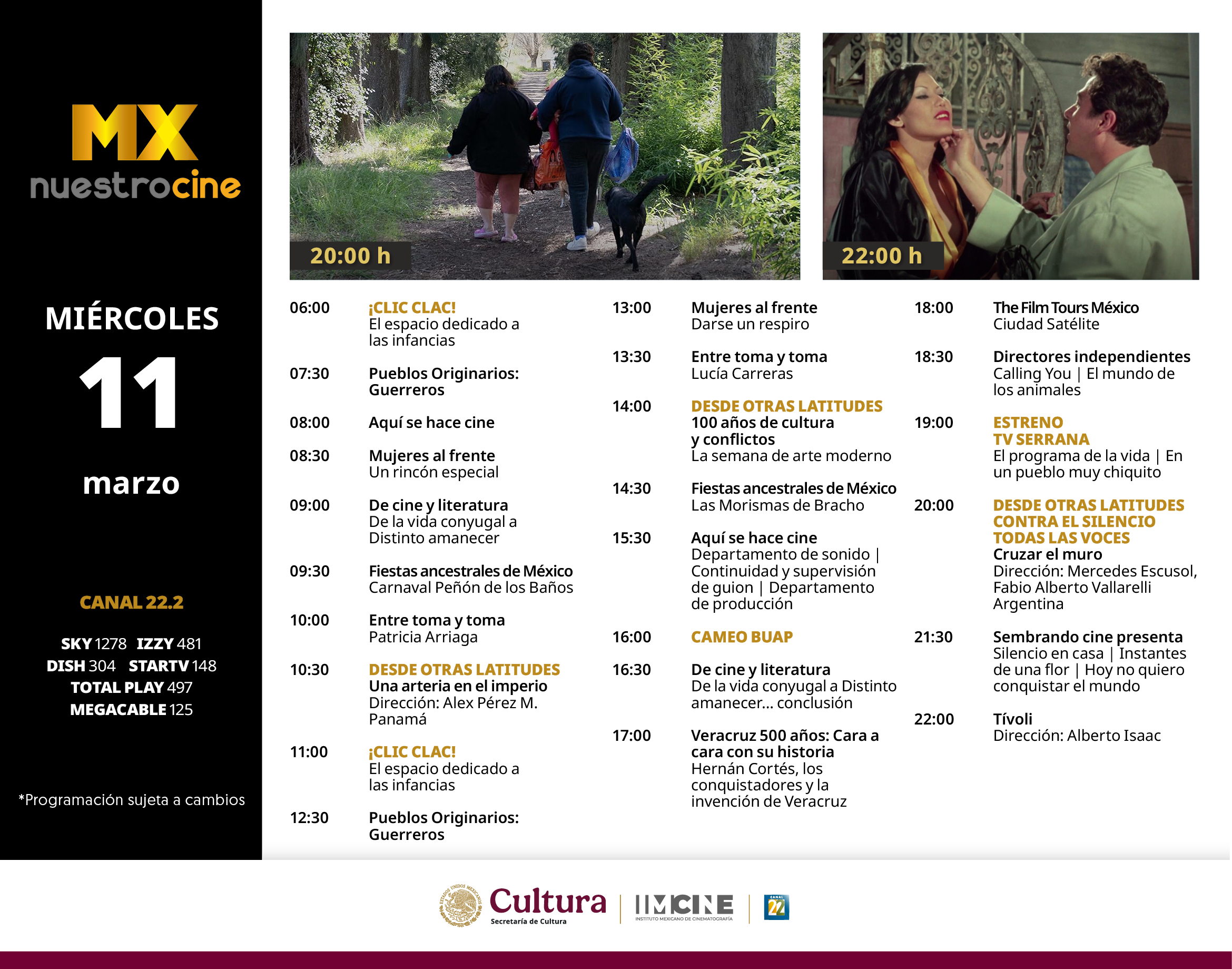 Programación Miércoles