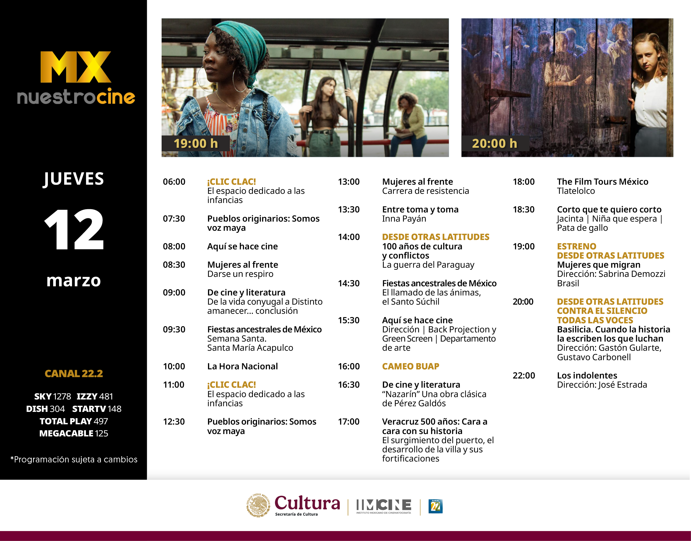 Programación Jueves