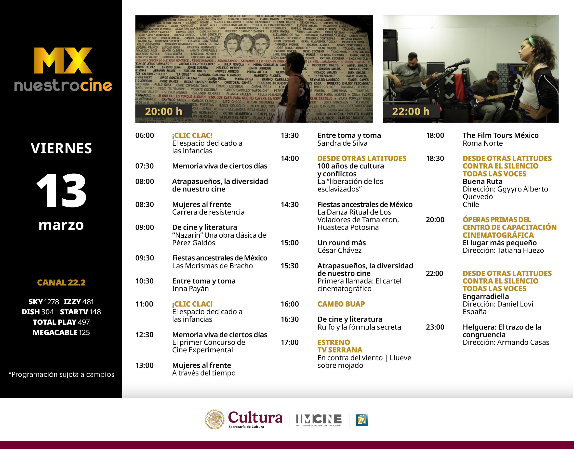 Programación Viernes