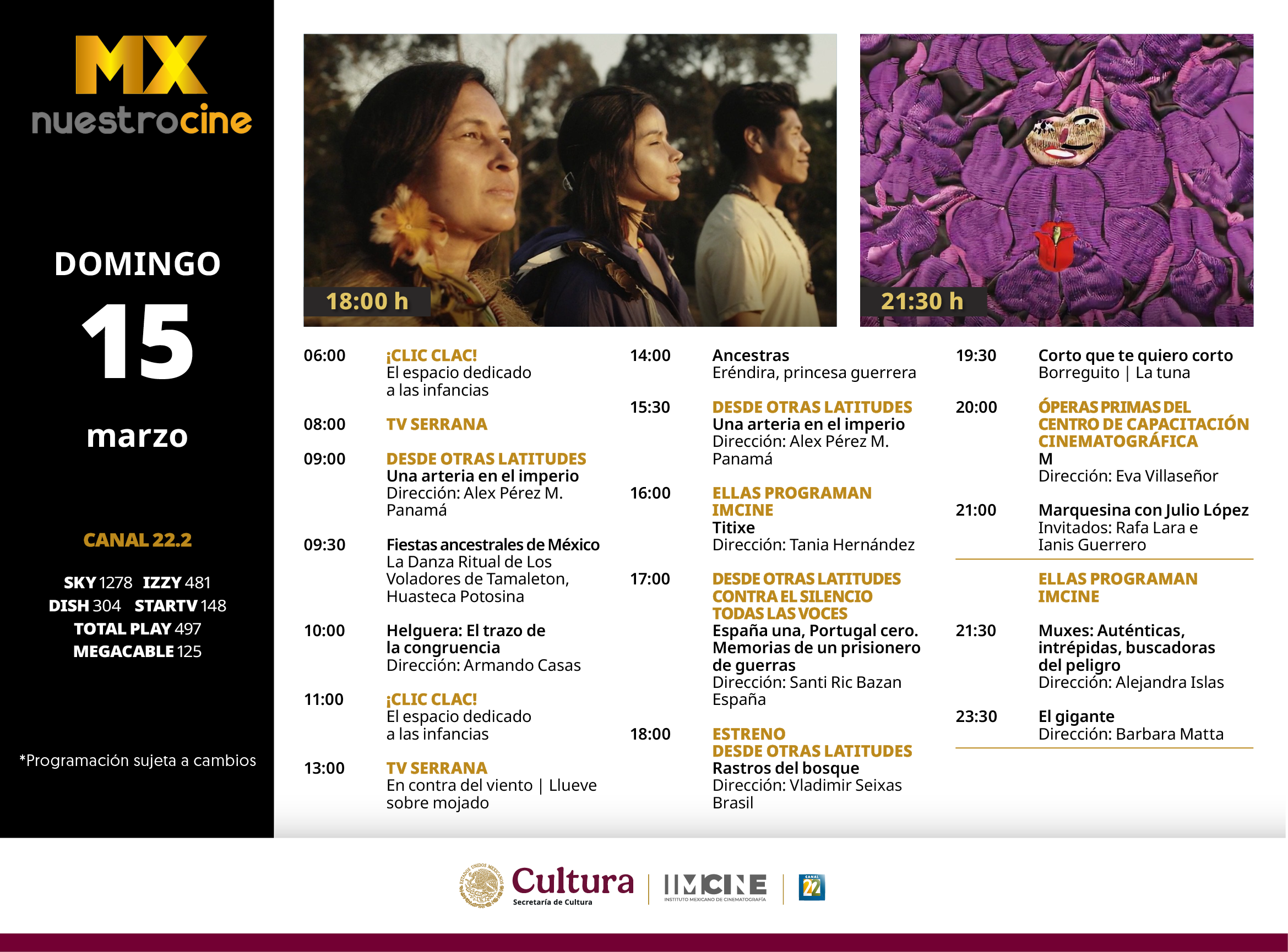 Programación Domingo