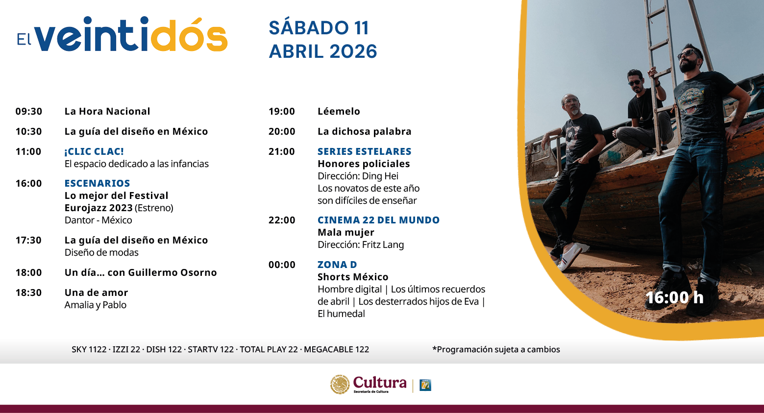 Programación Sábado