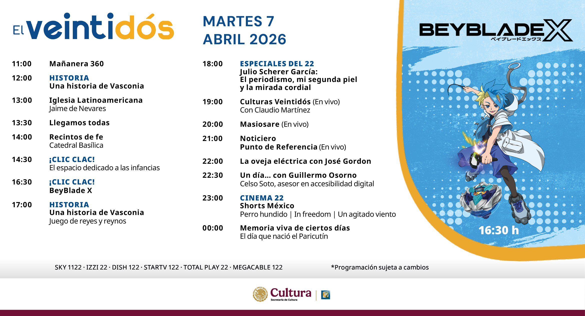 Programación Martes