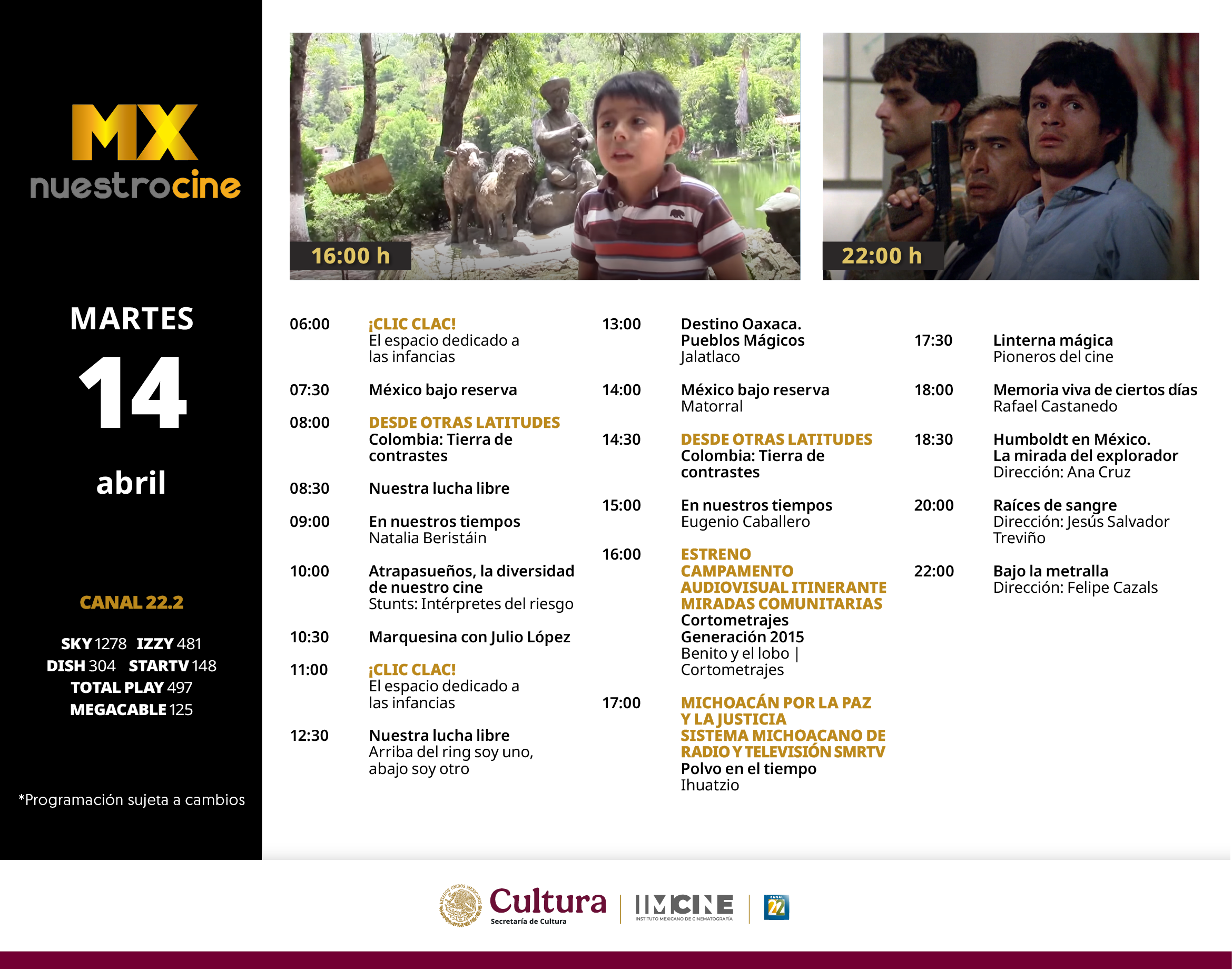 Programación Martes