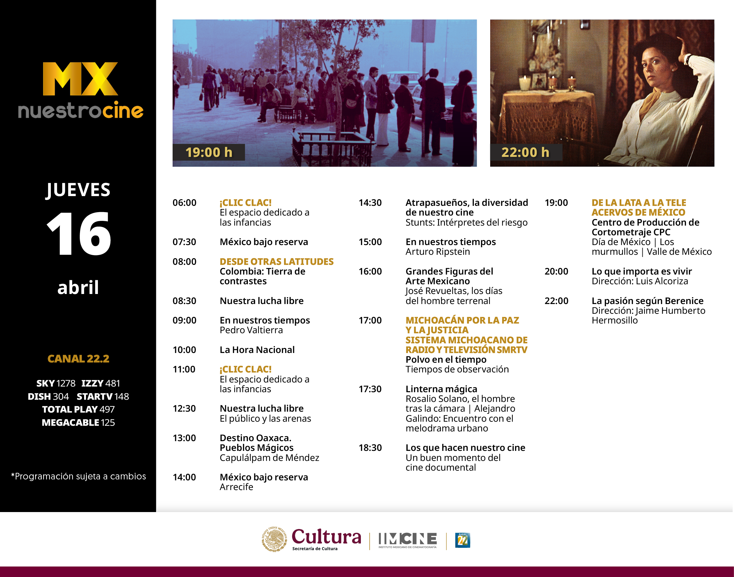 Programación Jueves