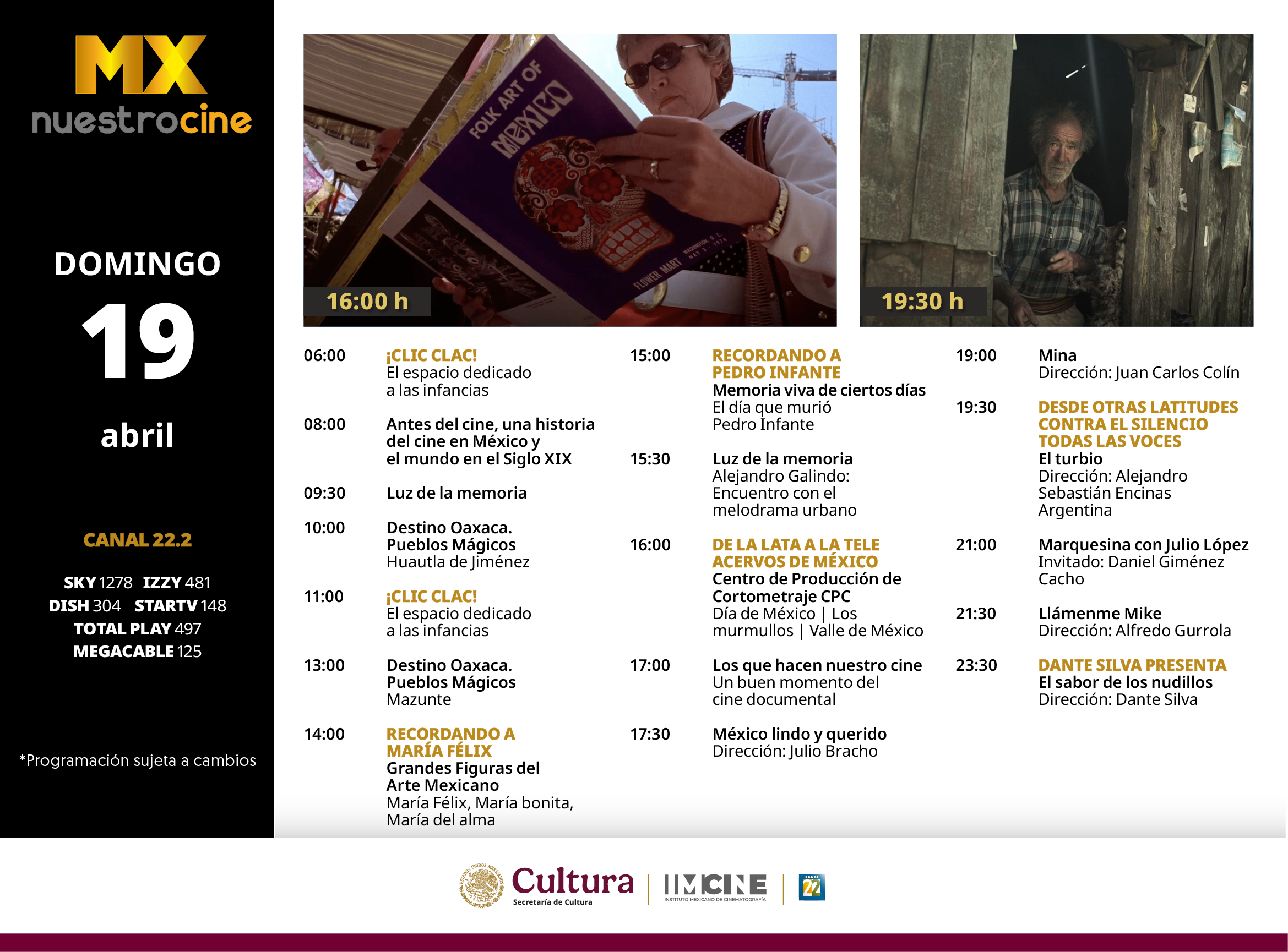 Programación Domingo