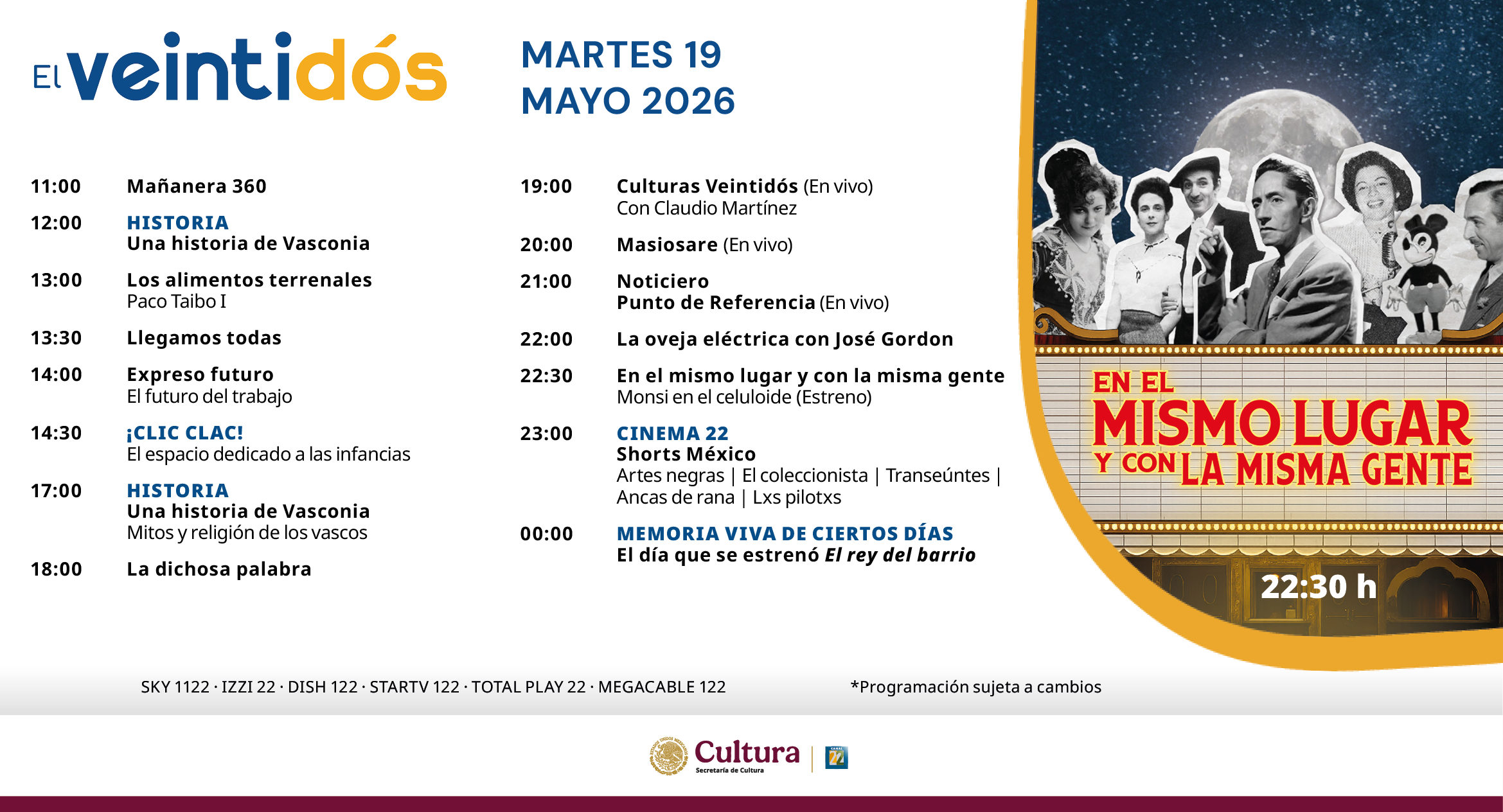 Programación Martes