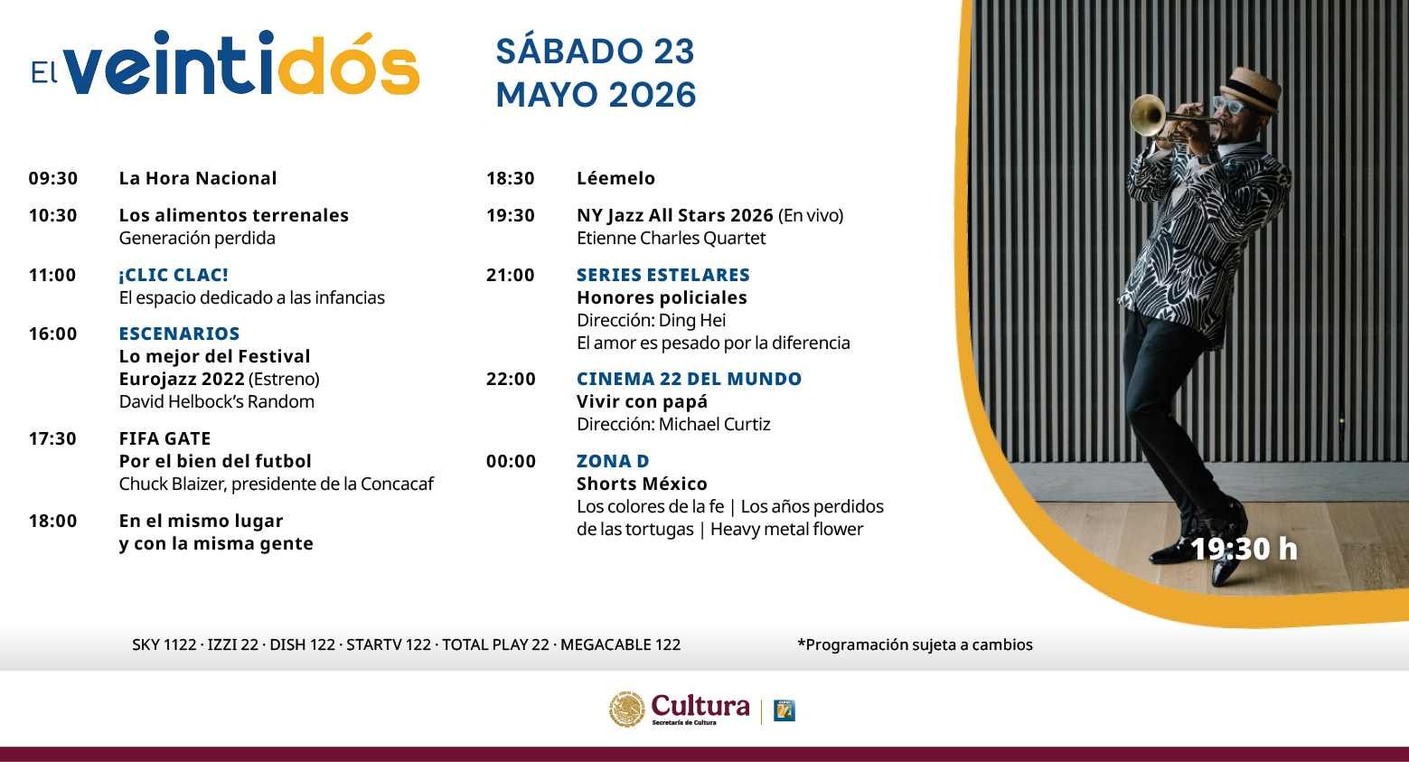 Programación Sábado