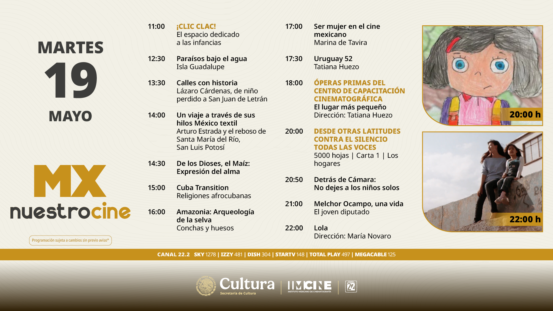 Programación Martes