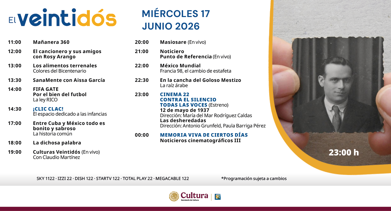 Programación Miércoles