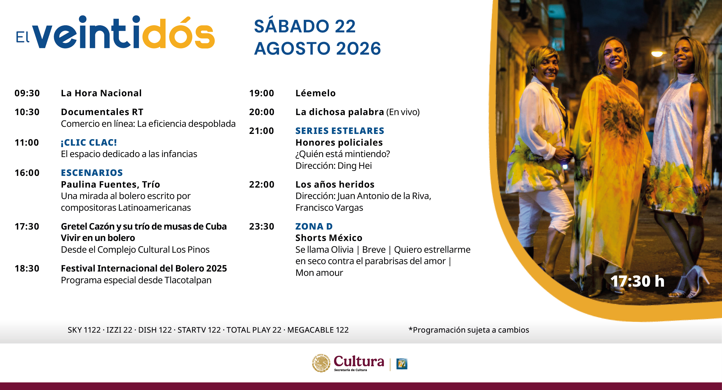 Programación Sábado