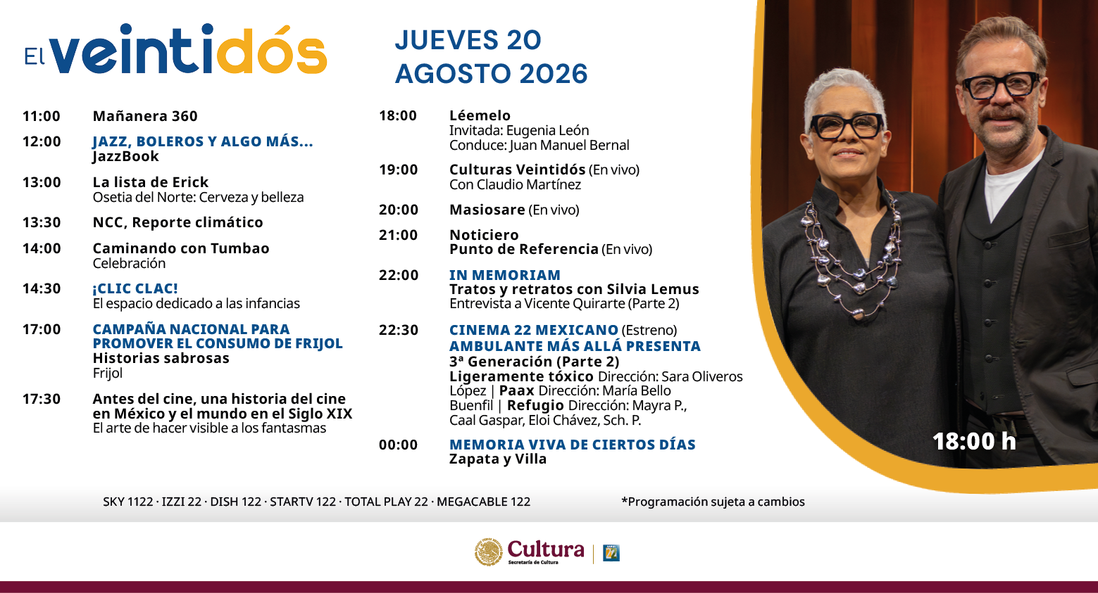 Programación Jueves