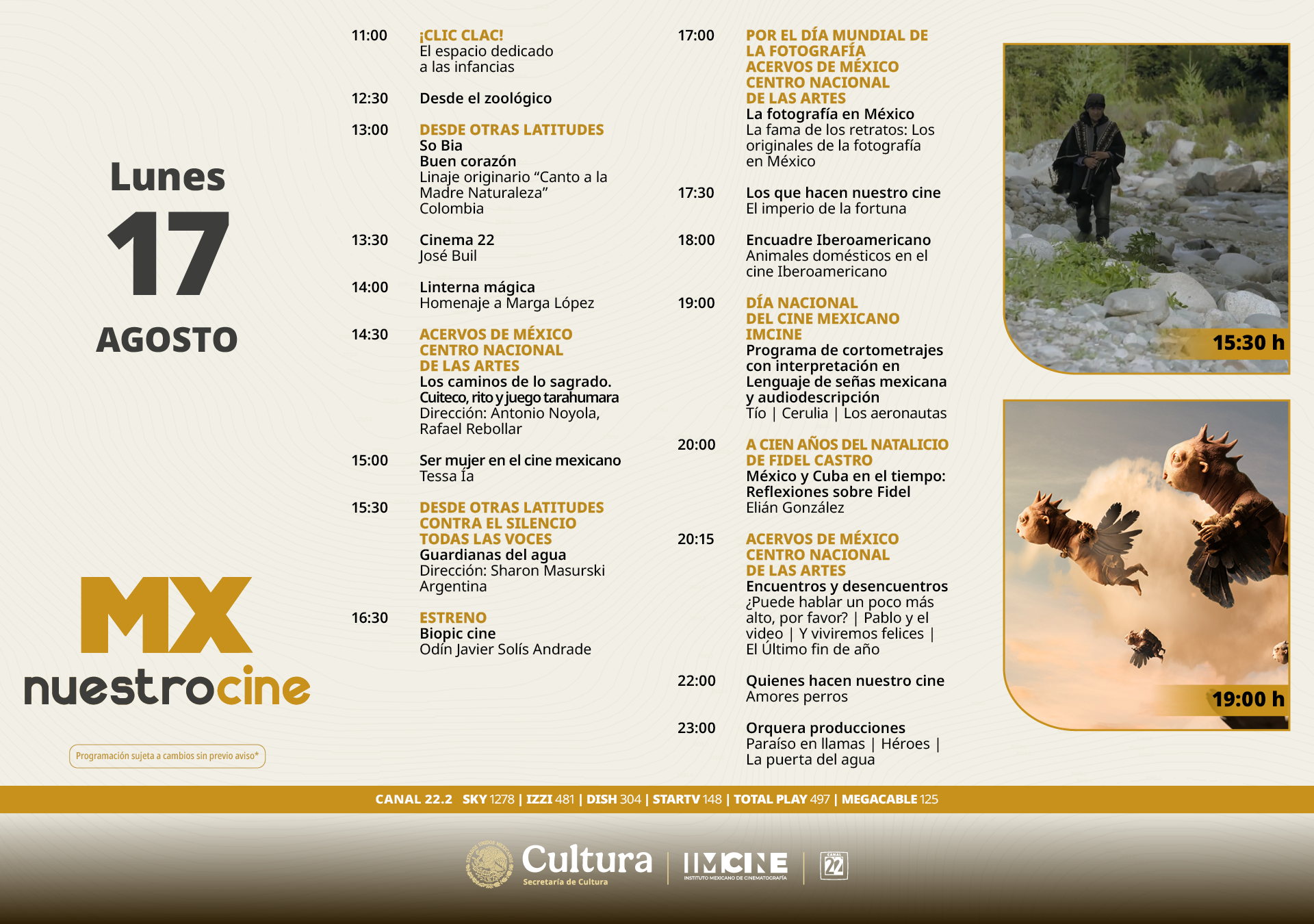 Programación Lunes