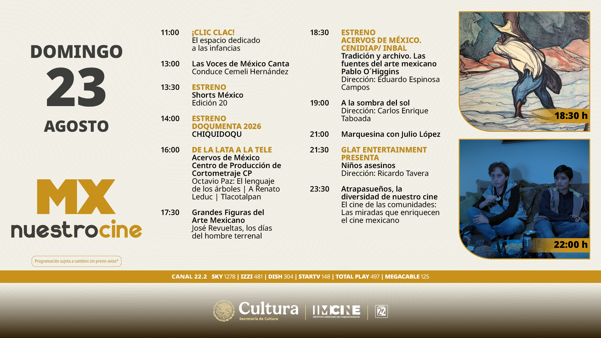 Programación Domingo