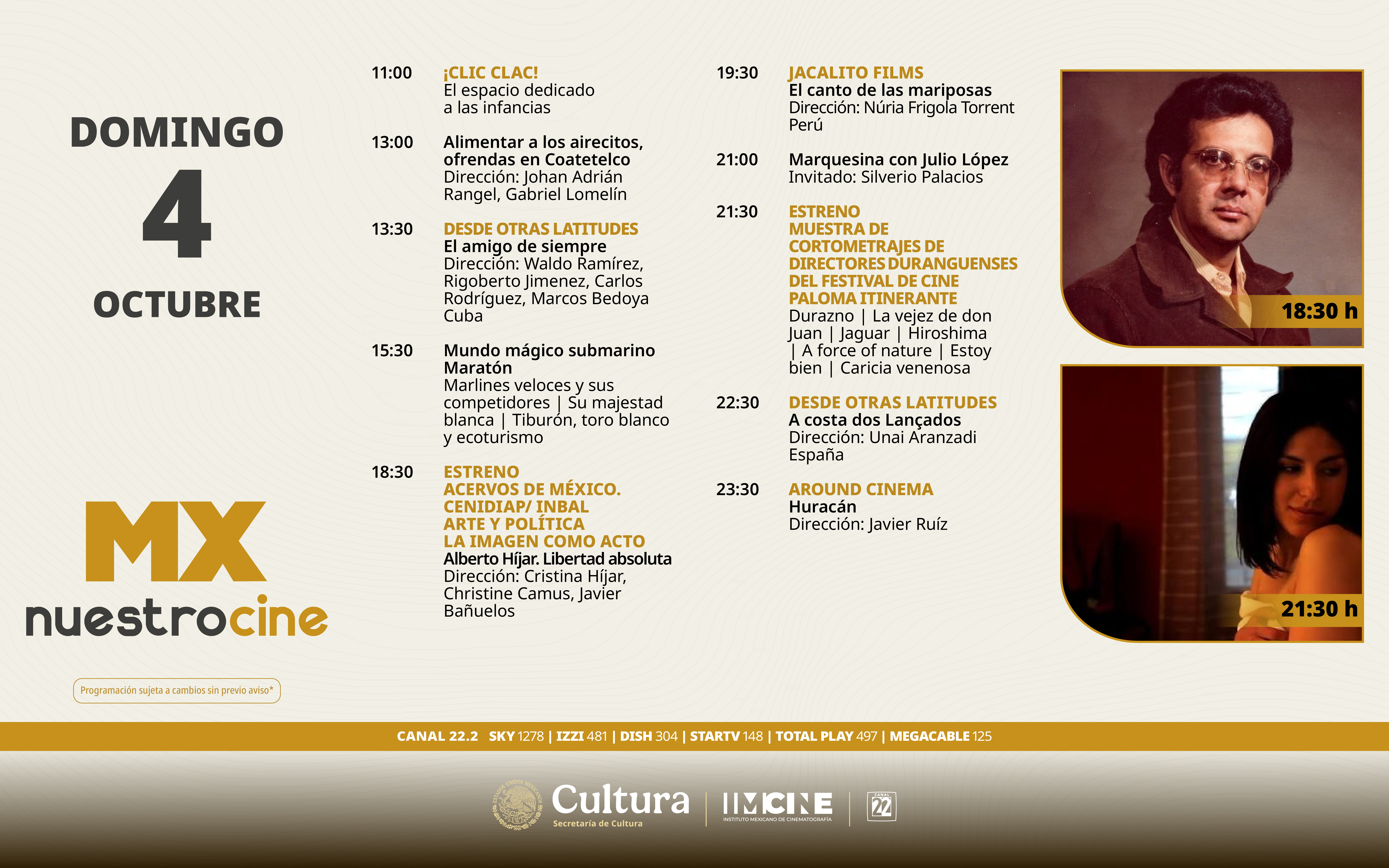 Programación Domingo