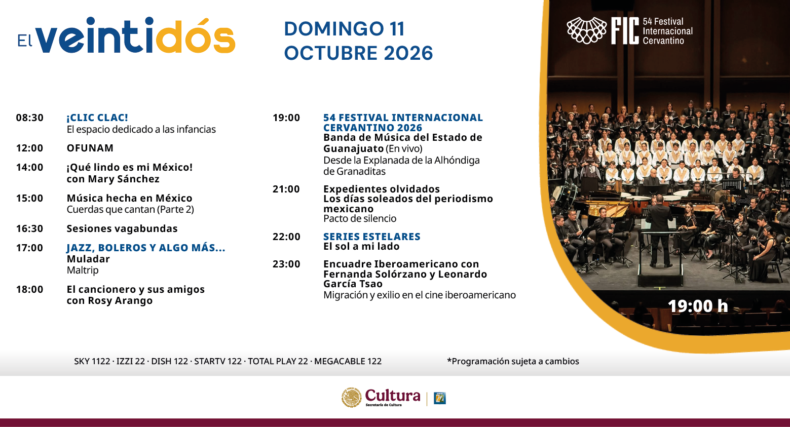 Programación Domingo