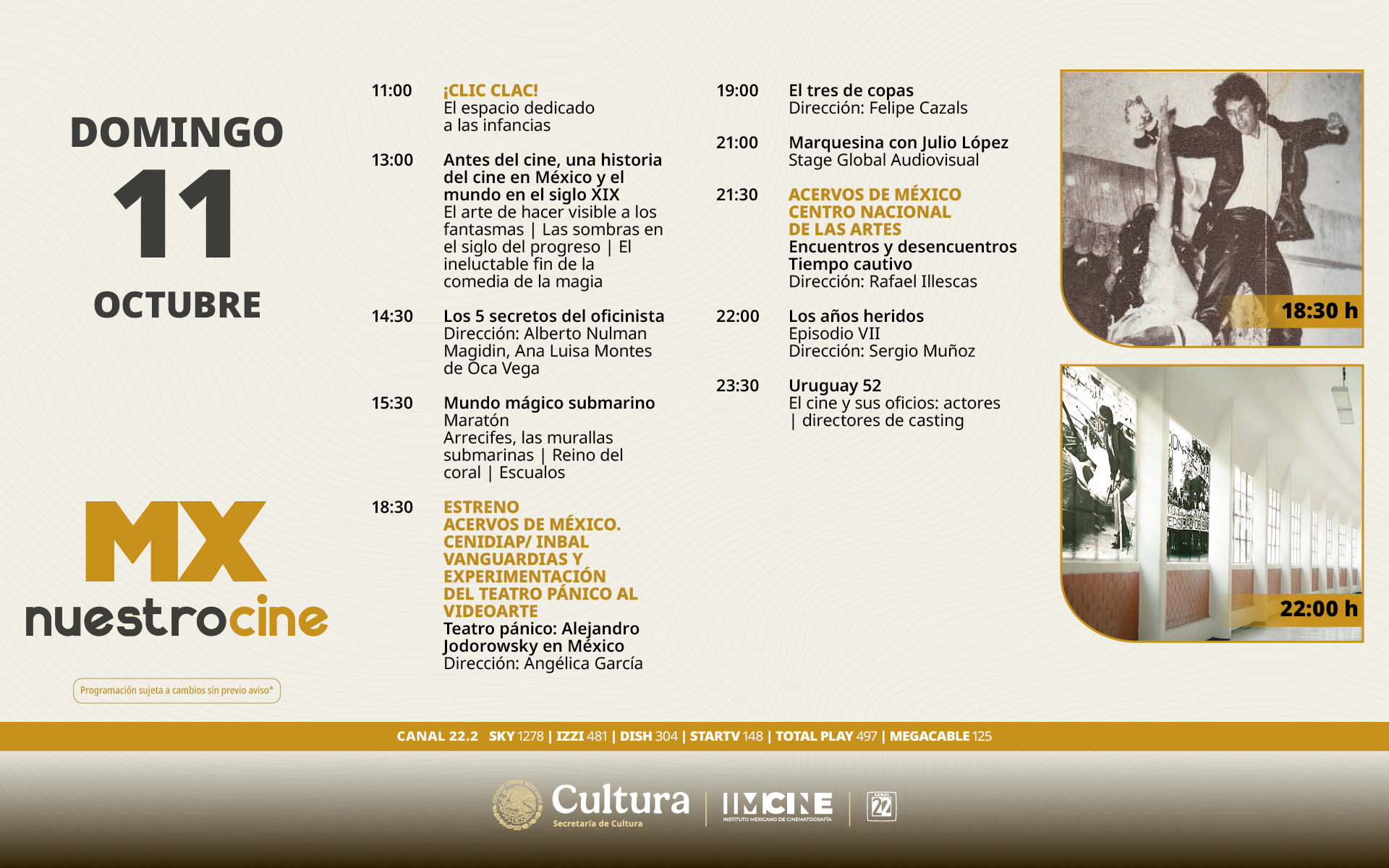Programación Domingo